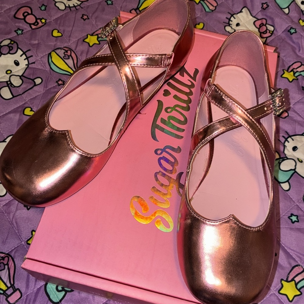 Sugar thrillz heart u ballet flats